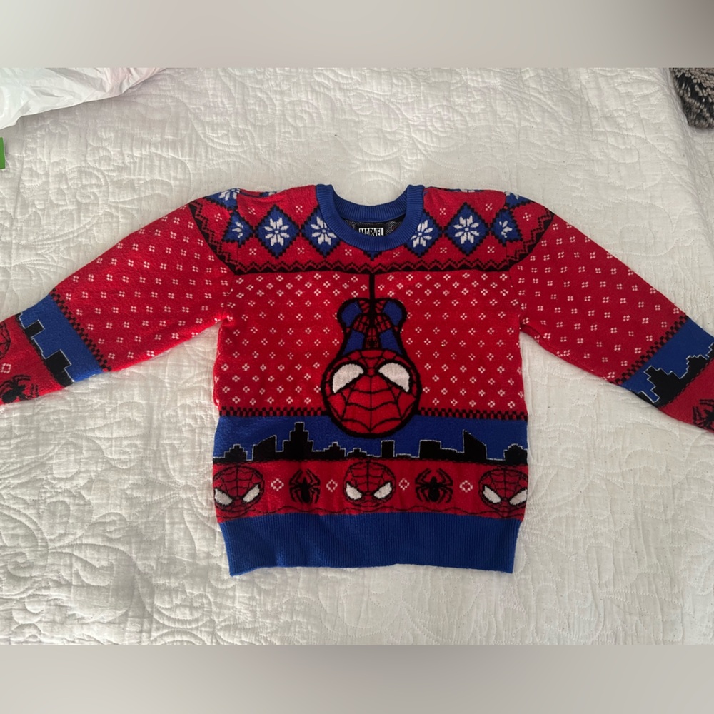 Marvel Spider-Man Chibi Spidey Youth Holiday Sweater - BoxLunch Exclusive